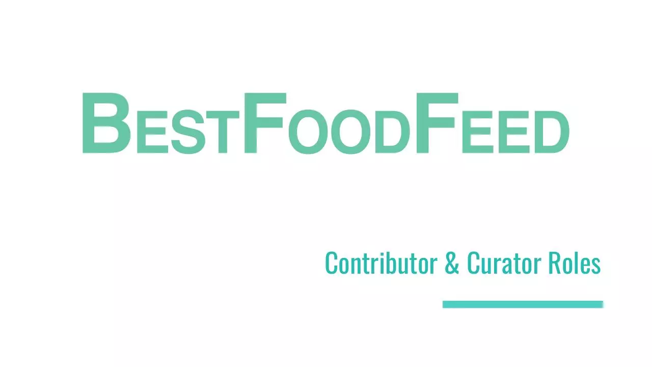 Page 1 of 12, BestFoodFeed Community Roles
