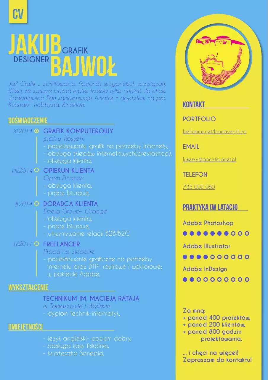 Page 1 of 1, Jakub Bajwol CV
