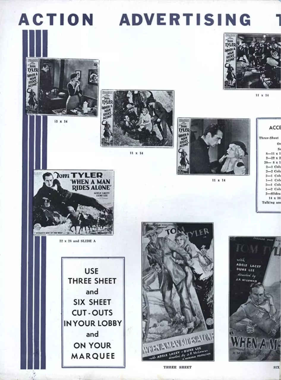 Page 2 of 7, WhenAManRidesAlone pressbook