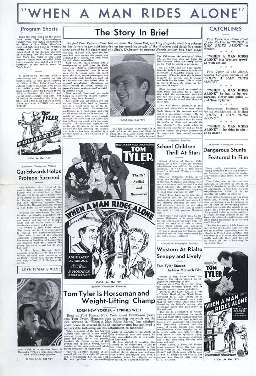 Page 4 of 7, WhenAManRidesAlone pressbook