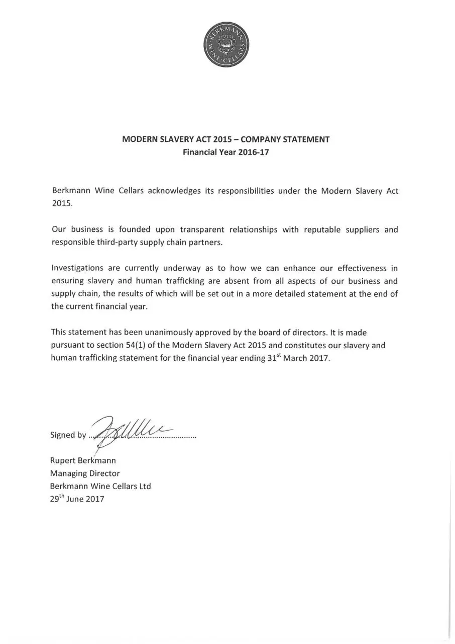 Document preview - Modern Slavery Act statement 16-17.pdf - Page 1/1