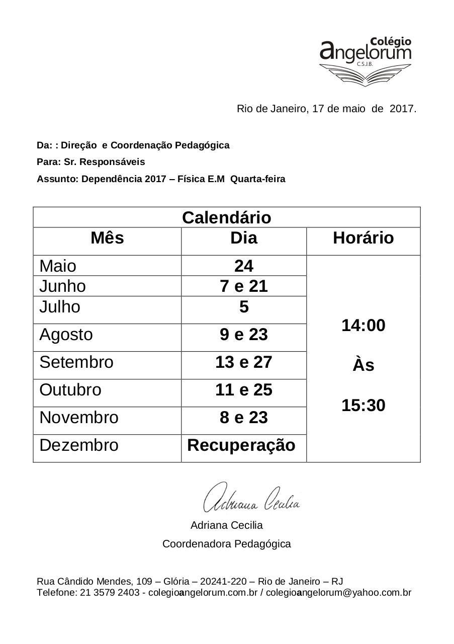 Document preview CalendÃ¡rio dependÃªncia - 2017 - FÃ­sica.pdf - page 2/2