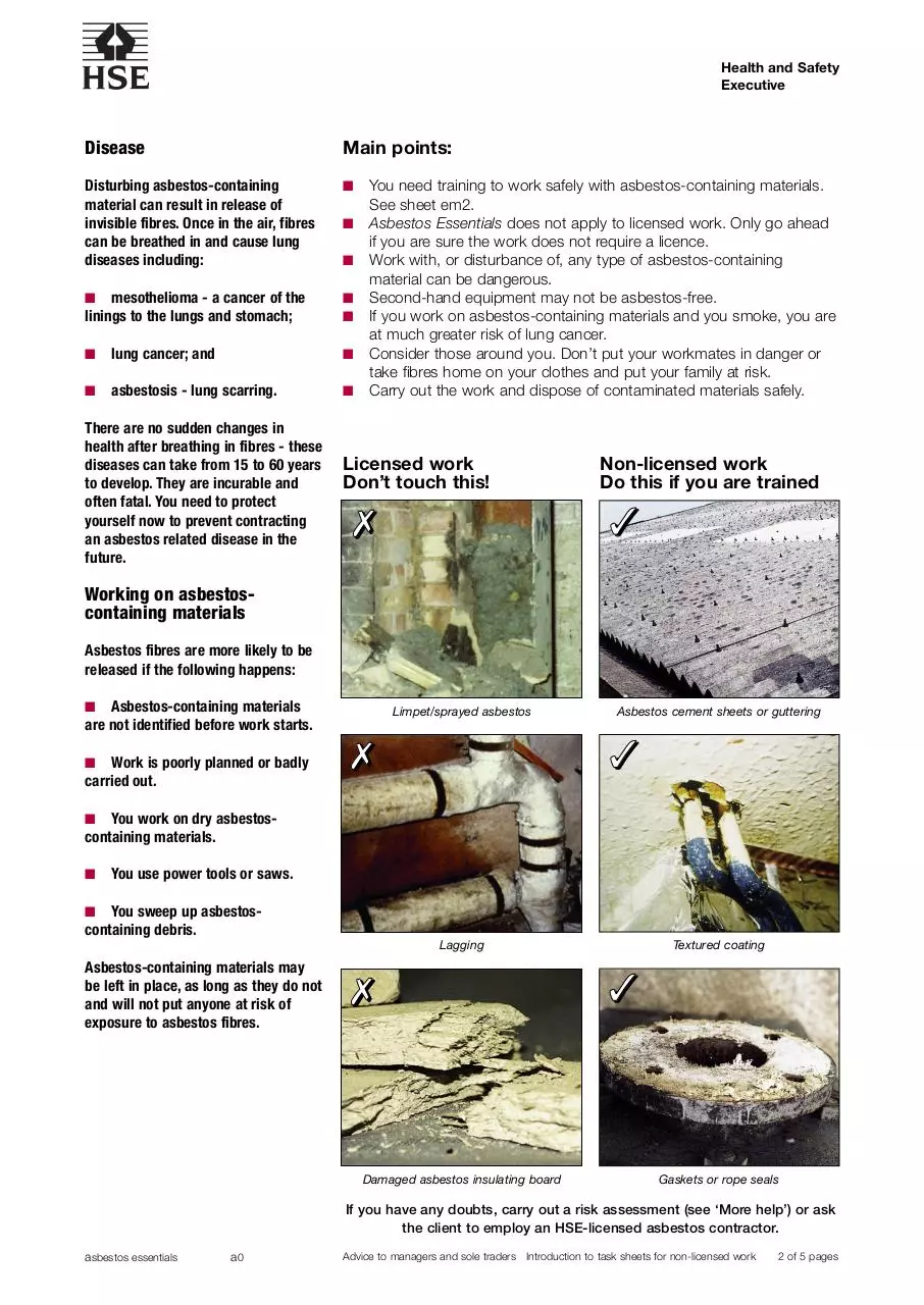 Page 2 of 5, A0 Advice to Managers