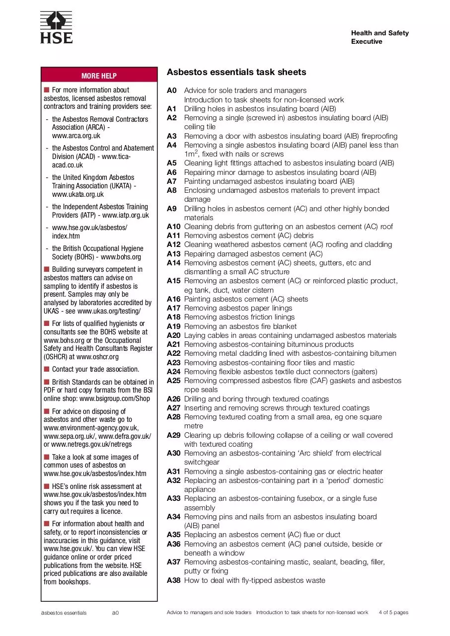 Page 4 of 5, A0 Advice to Managers