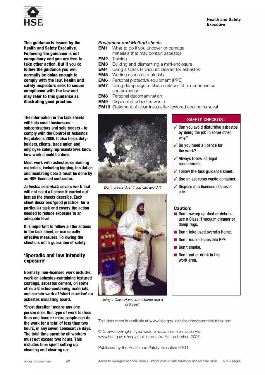 Page 5 of 5, A0 Advice to Managers