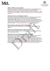 Page 3, Tilley Website FAQ Wholesale 210617
