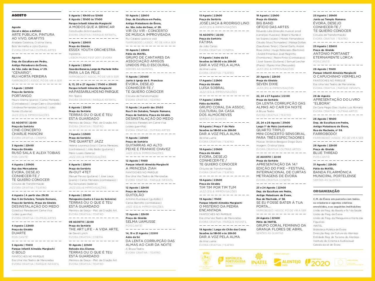 Page 2 of 2, impressao Artes a Rua Programa Simples