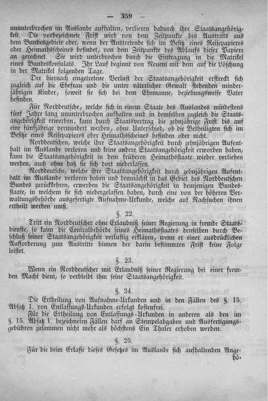 Page 1 of 1, Norddeutsches Bundesgesetzblatt 1870 020 359