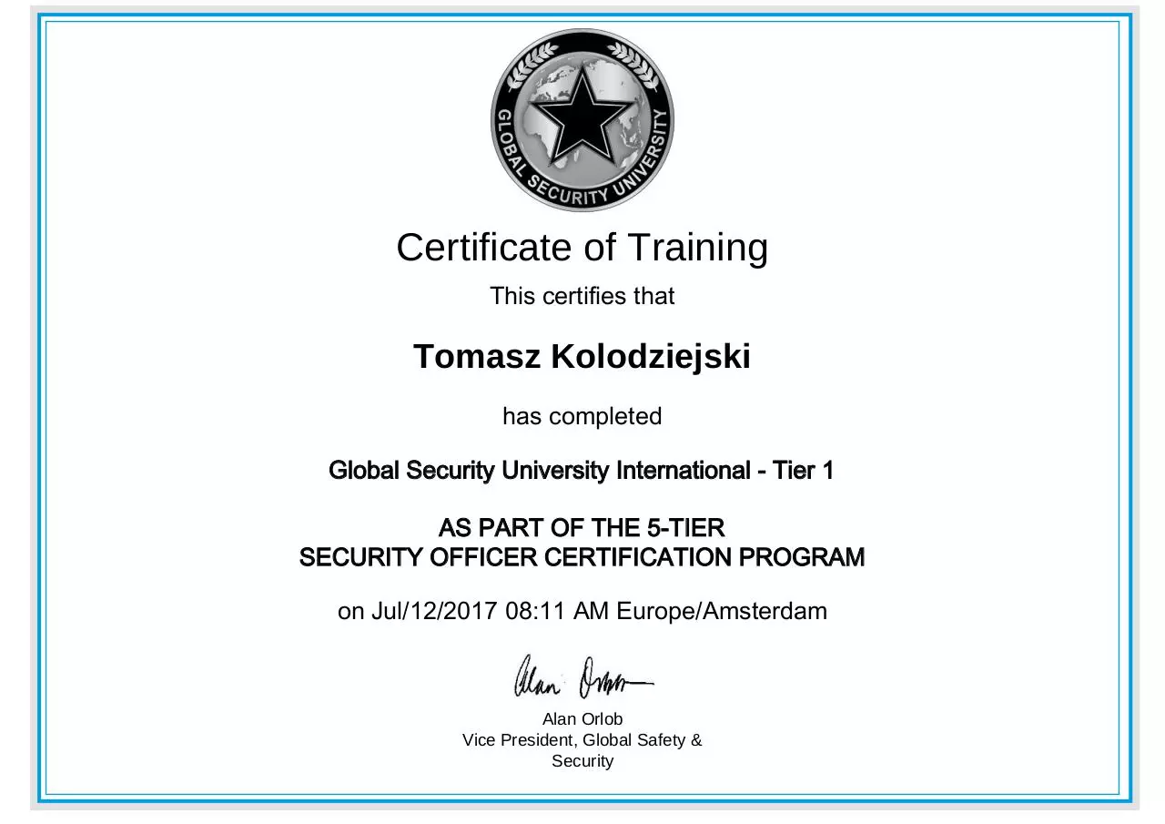 Page 1 of 1, CertificateOfCompletion tomek