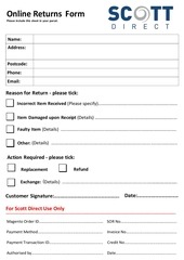 Page 1, Online Returns Form