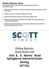 Page 2, Online Returns Form