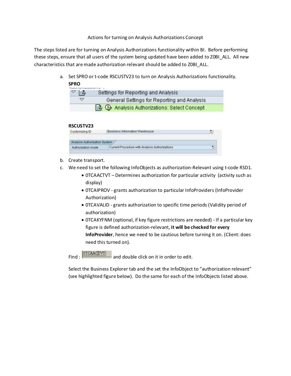Document preview Actions for turning on Analysis Authorizations Concept.pdf - page 1/3