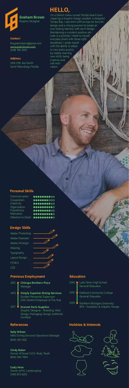 Page 1 of 1, Resume 2017