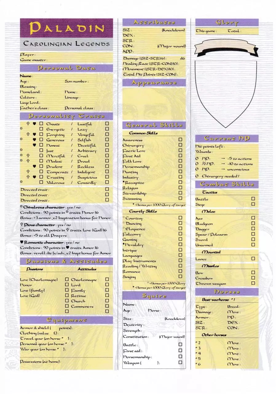 Document preview - Paladin character sheet, proto 07_2017.pdf - Page 1/1