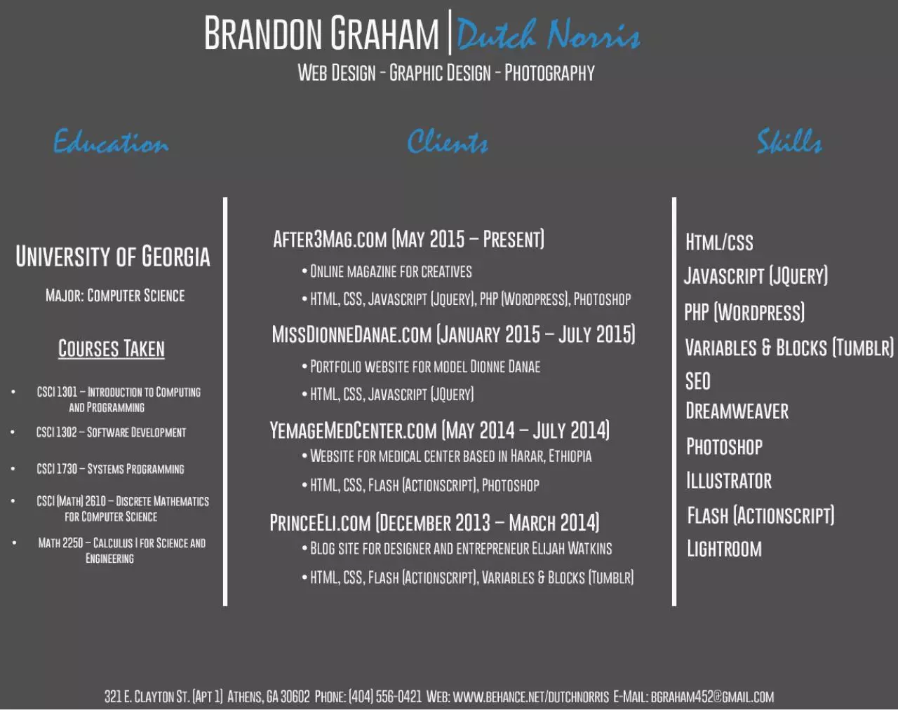 Page 1 of 1, Professional Resume(Infographic)