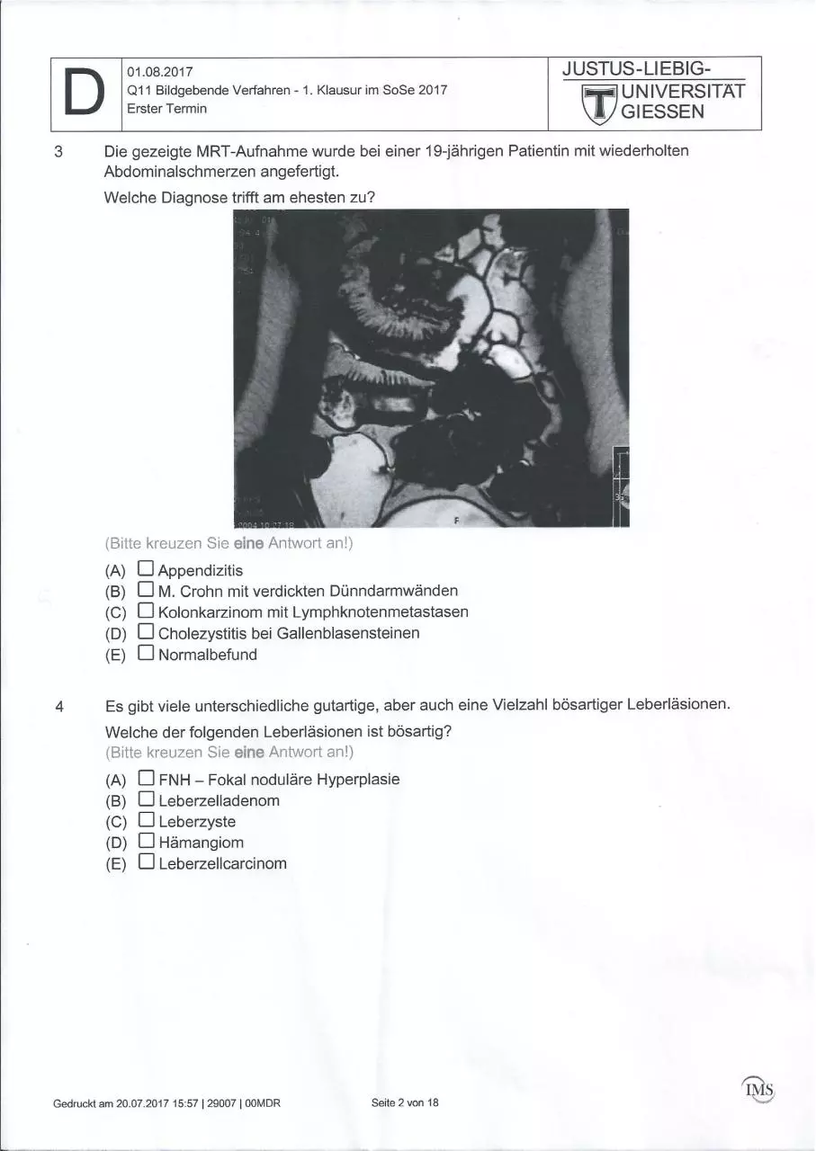 Page 2 of 18, Radiologie SS17