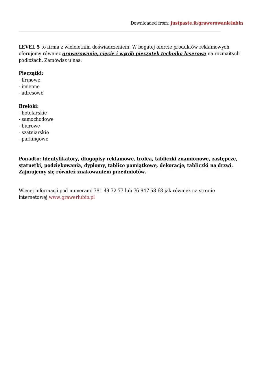 Page 1 of 6, grawerowanielubin pieczatki