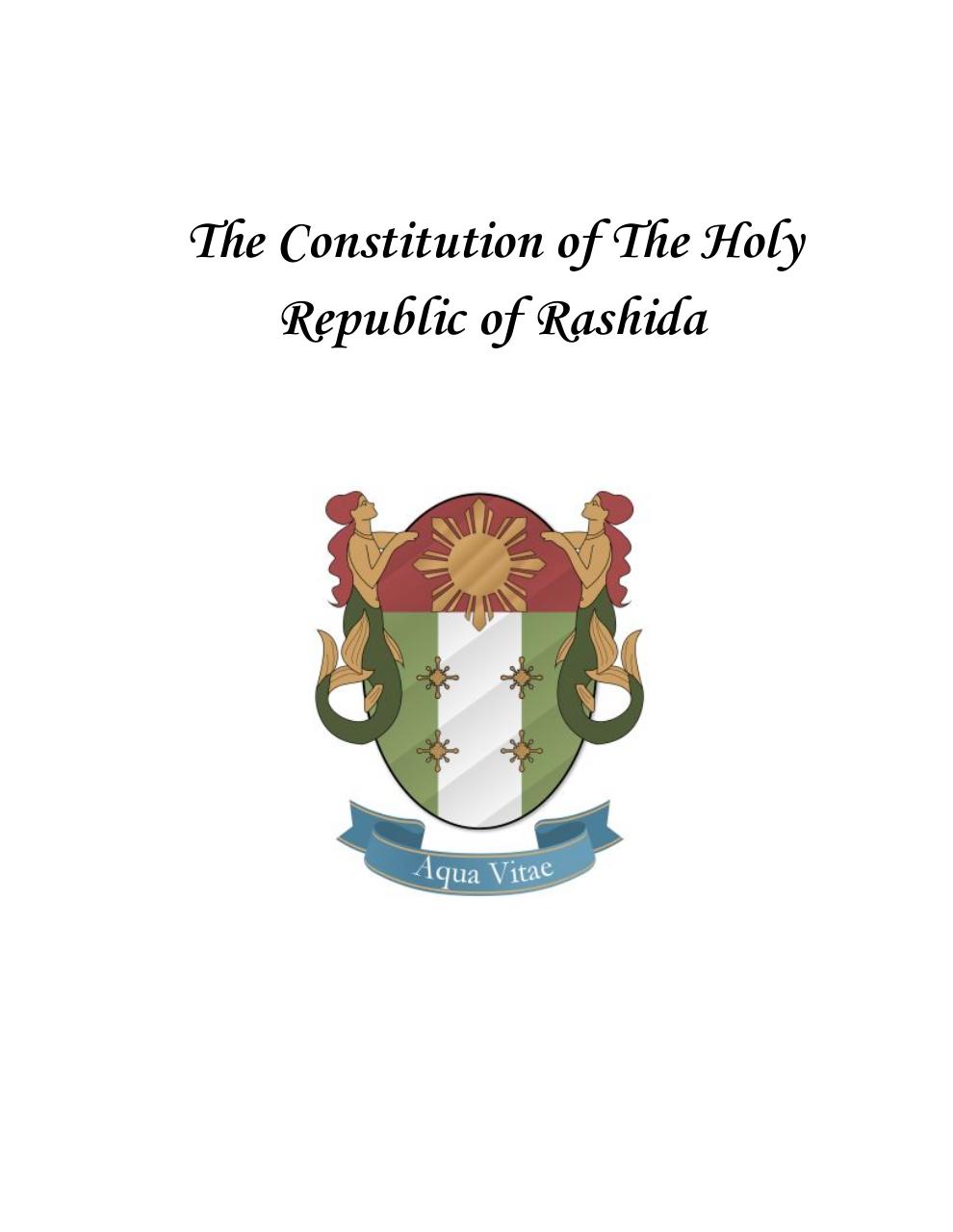 The Constitution of The Holy Republic of Rashida.pdf - page 1/7