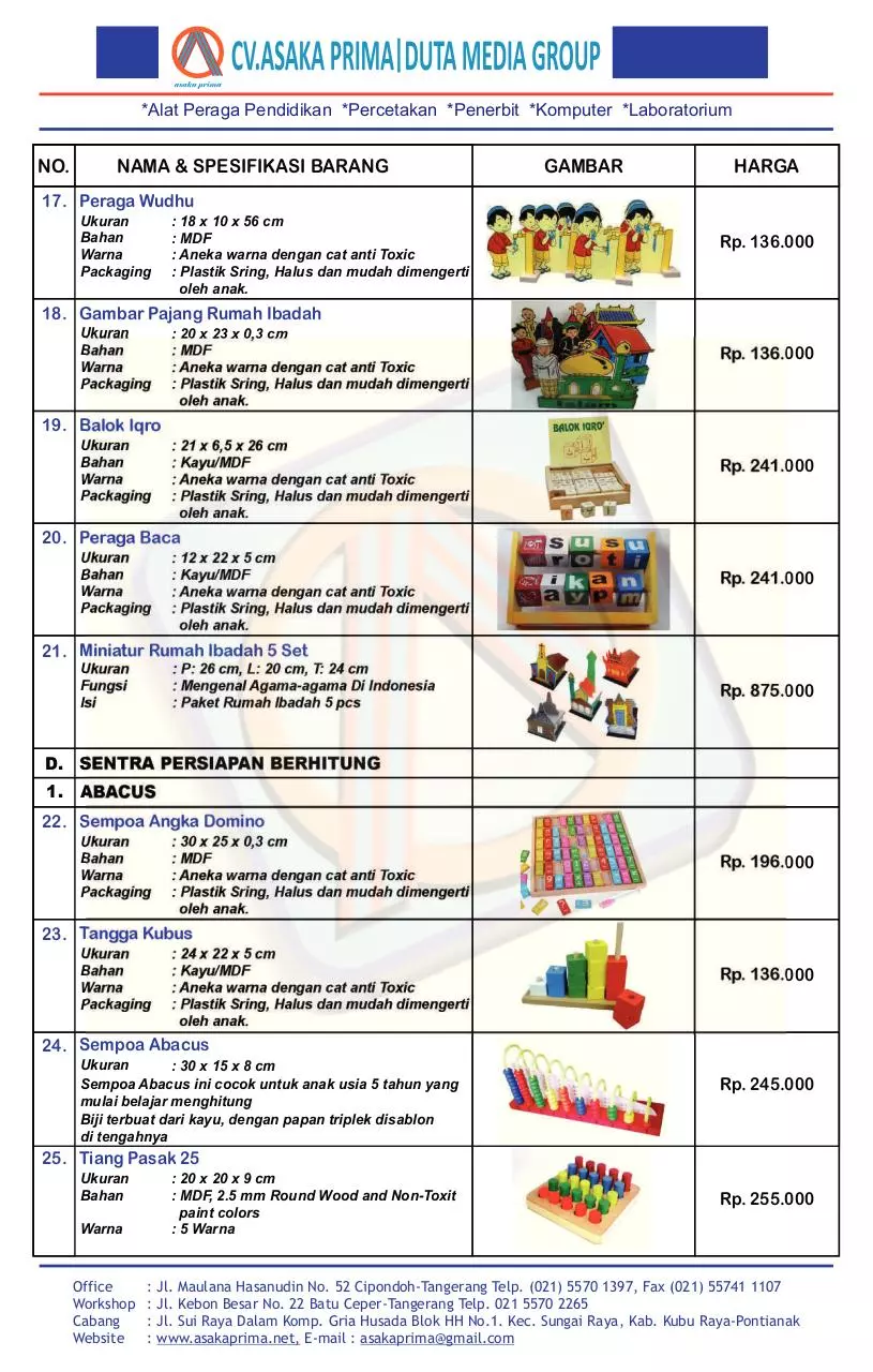 Page 4 of 20, Produksi Diskon APE 2017 MAINAN EDUKASI BOP 2017