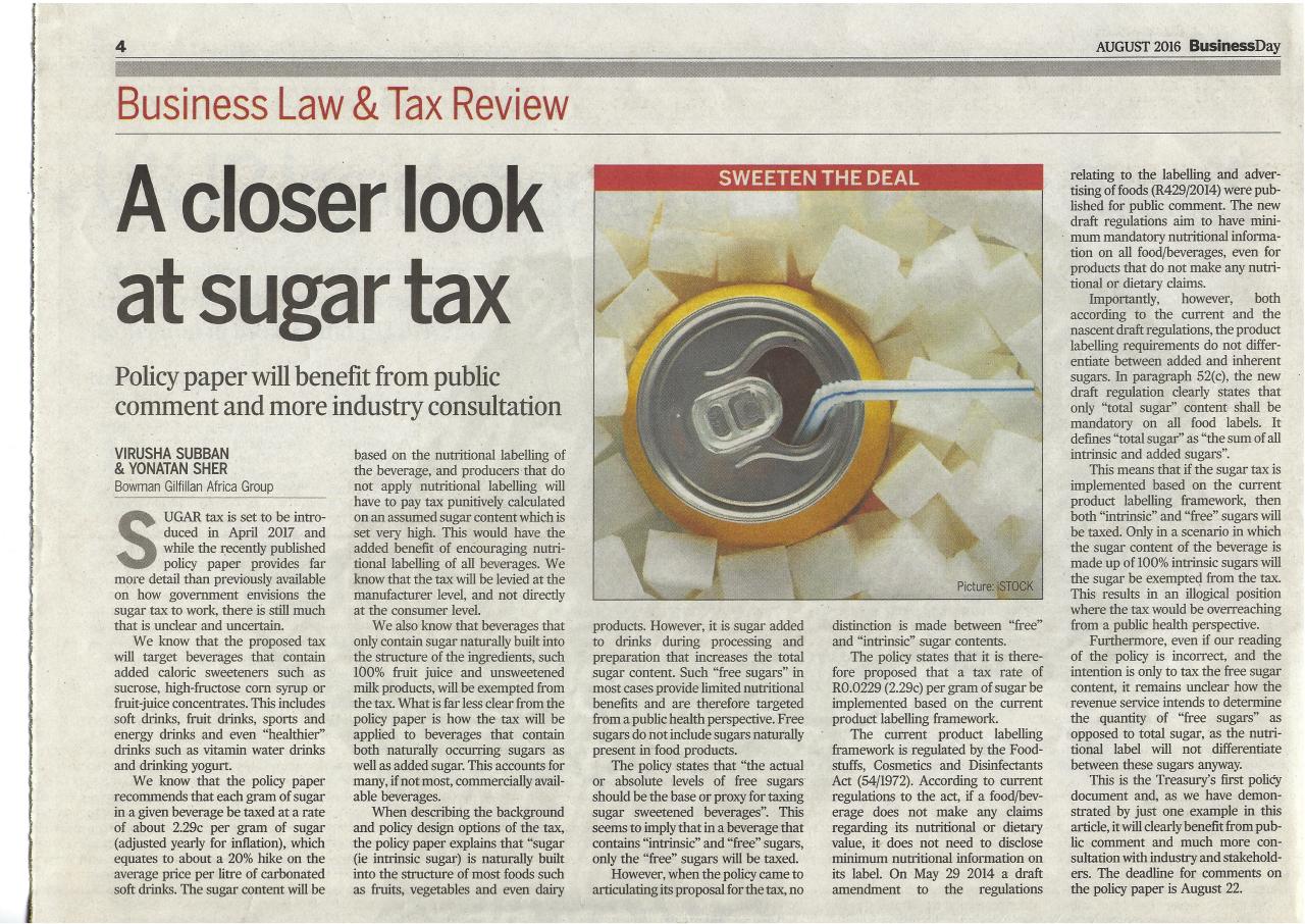 Document preview A closer look at the sugar tax - 1 Aug 2016.pdf - page 1/1