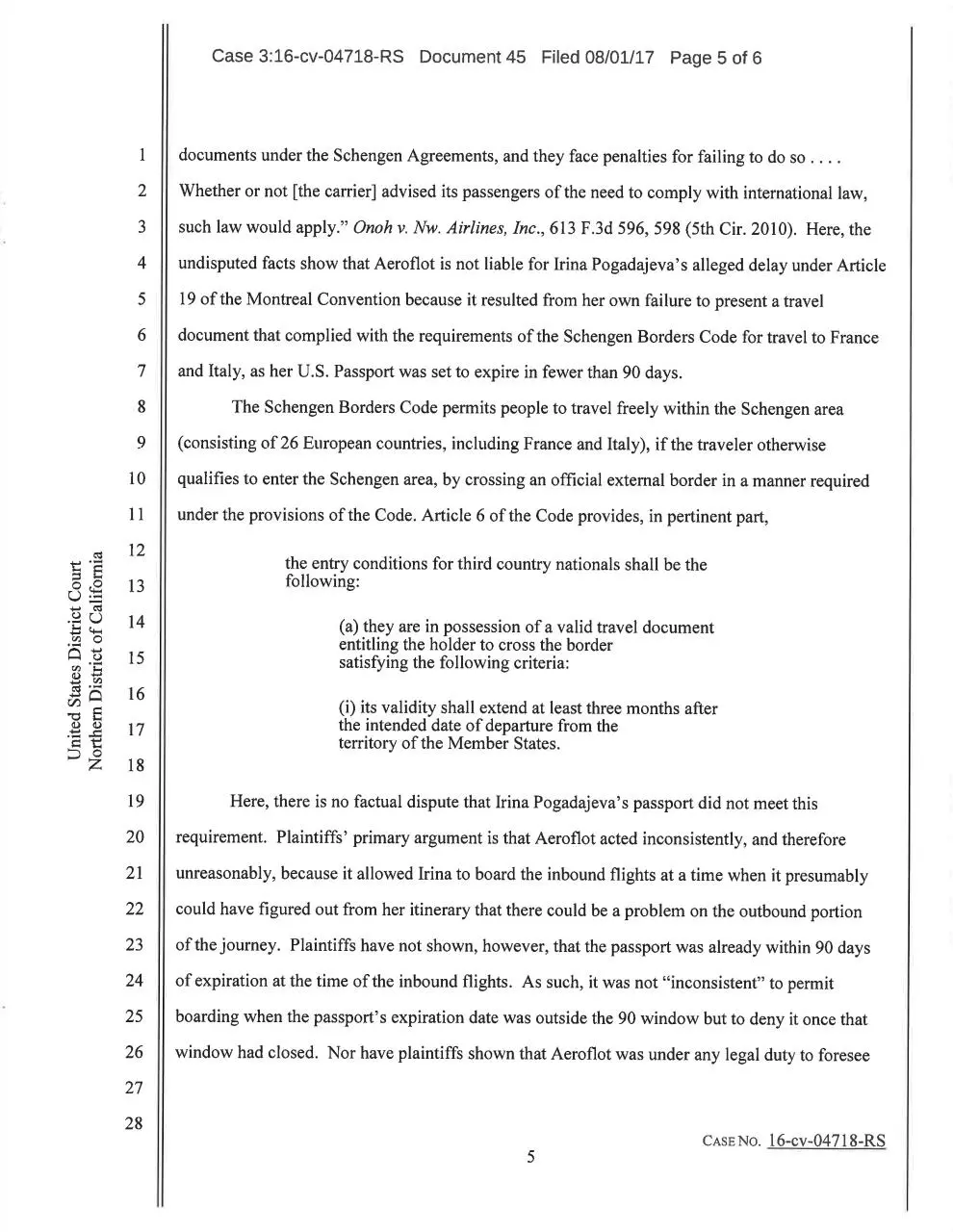 Page 5 of 6, Order Granting SU MSJ 8 1 17