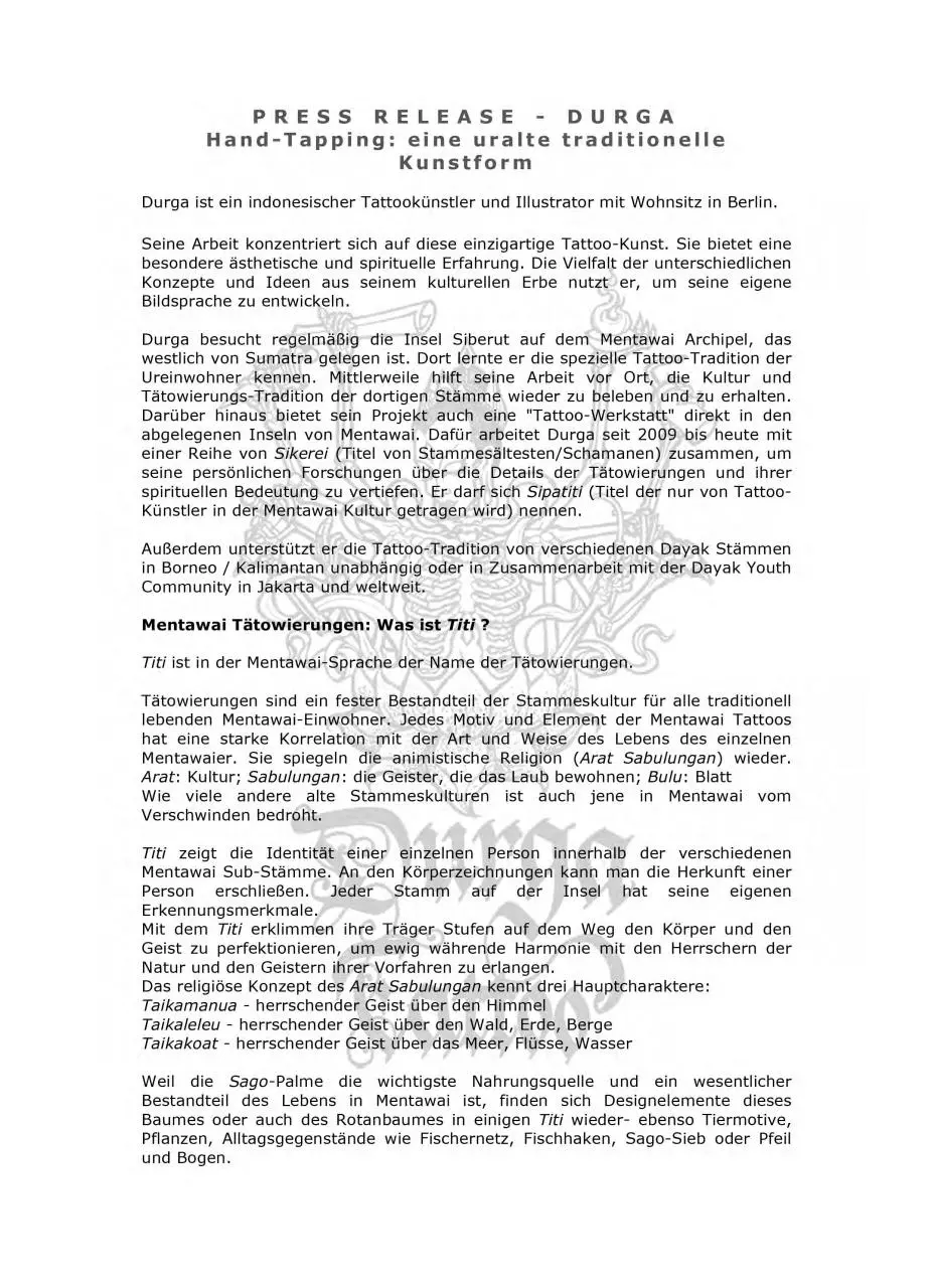 Page 1 of 2, PRESSRELEASE Durga 2017deutsch1 2