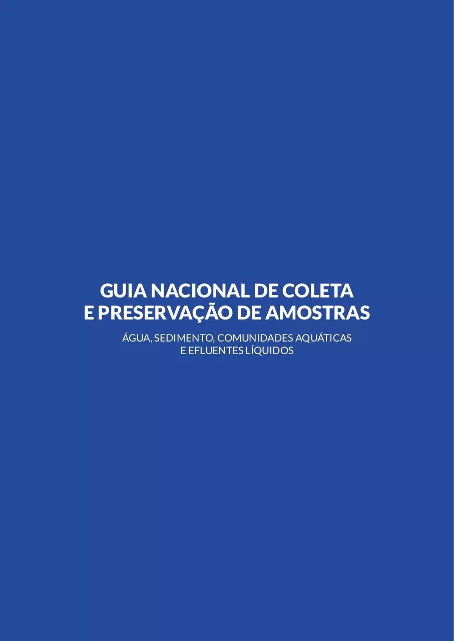 Page 2 of 327, Guia Nacional de Coleta CETESB ANA 2012