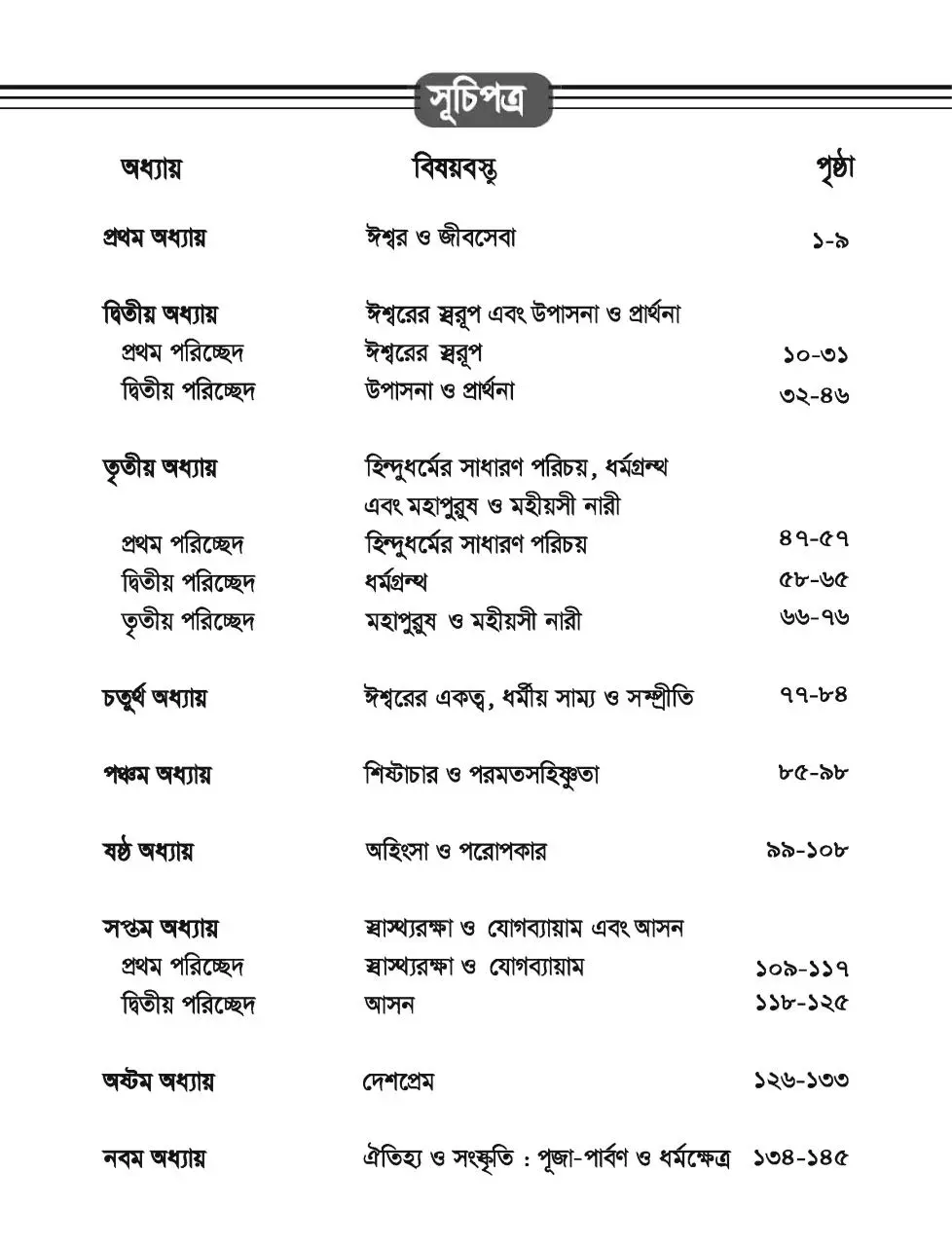Page 4 of 149, TG Class 5 Hindu and Moral Education