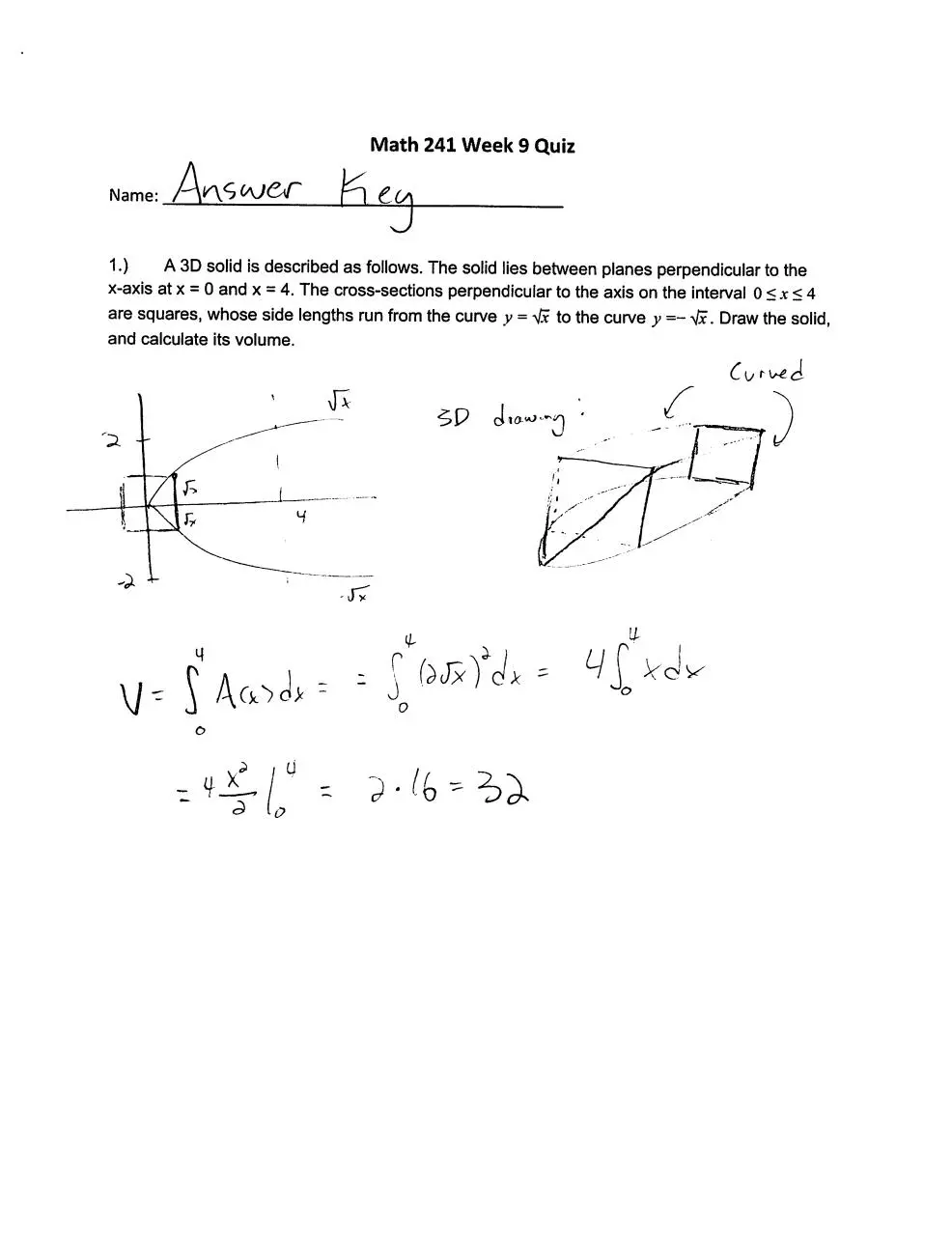 Page 1 of 2, week 9 quiz answer key