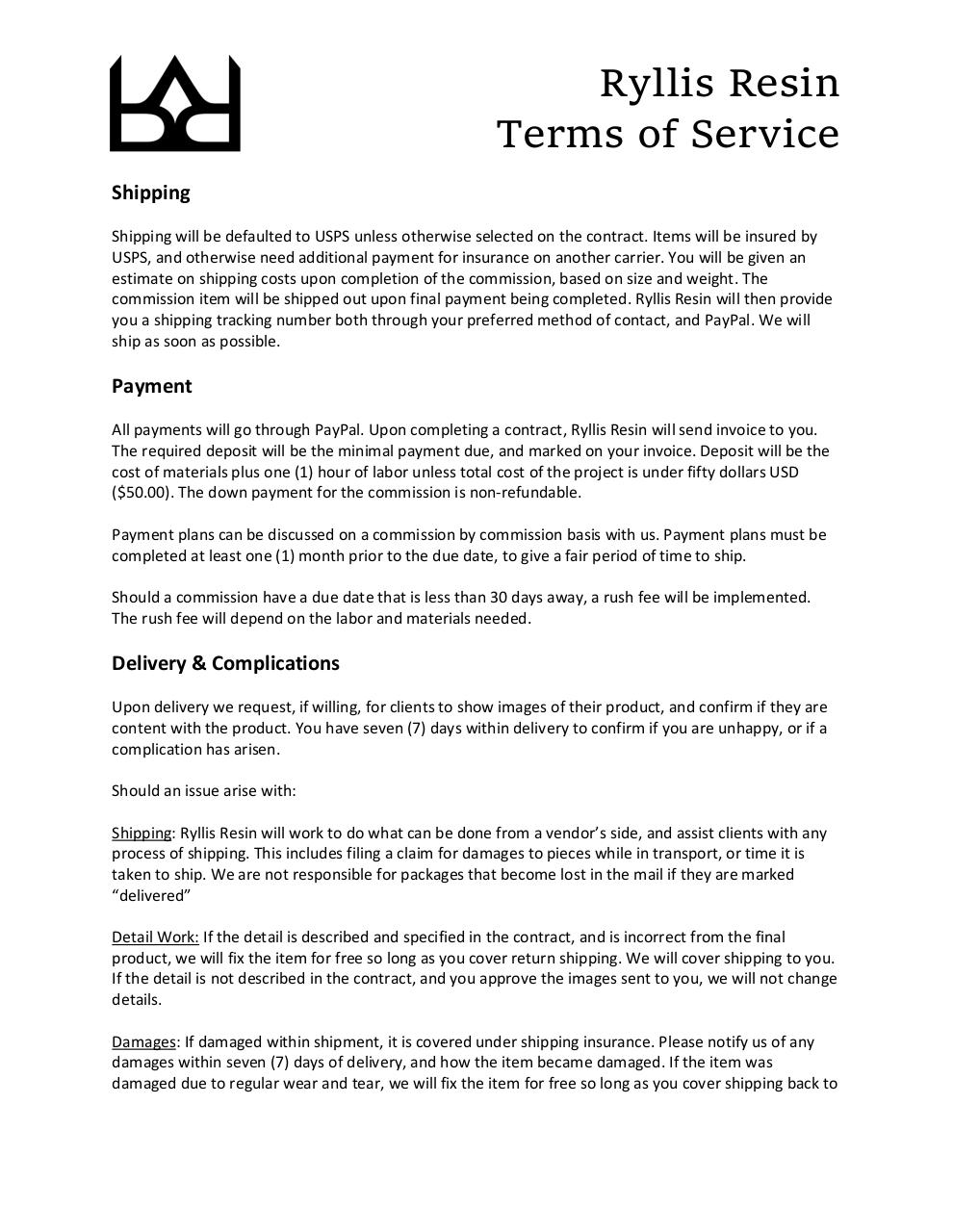 Document preview ResinTOS.pdf - page 2/3