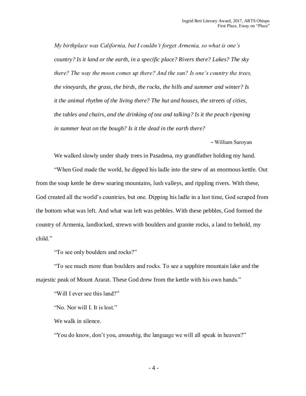 Page 4 of 16, Echoes of Armenia Cate Touryan 8.17