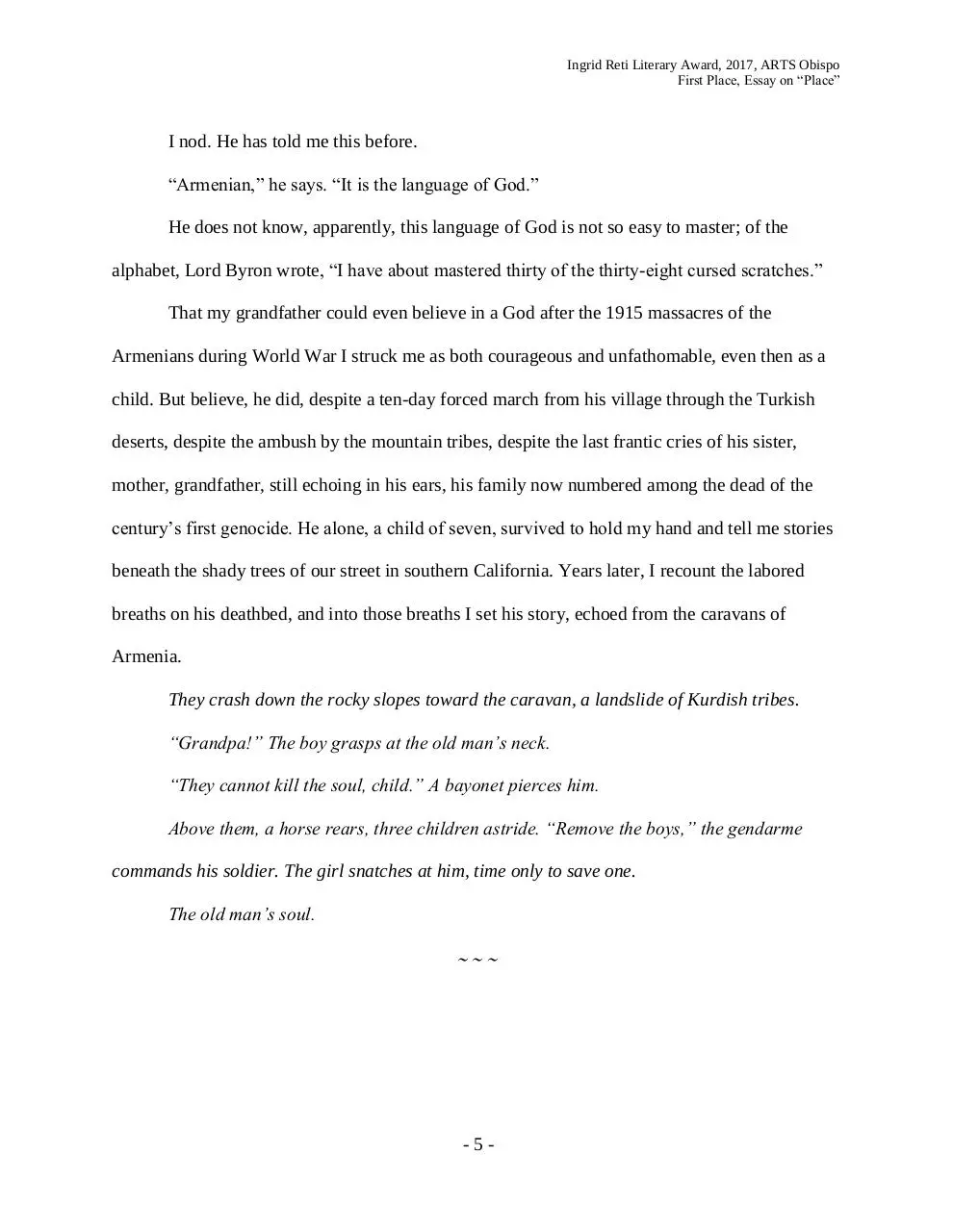 Page 5 of 16, Echoes of Armenia Cate Touryan 8.17