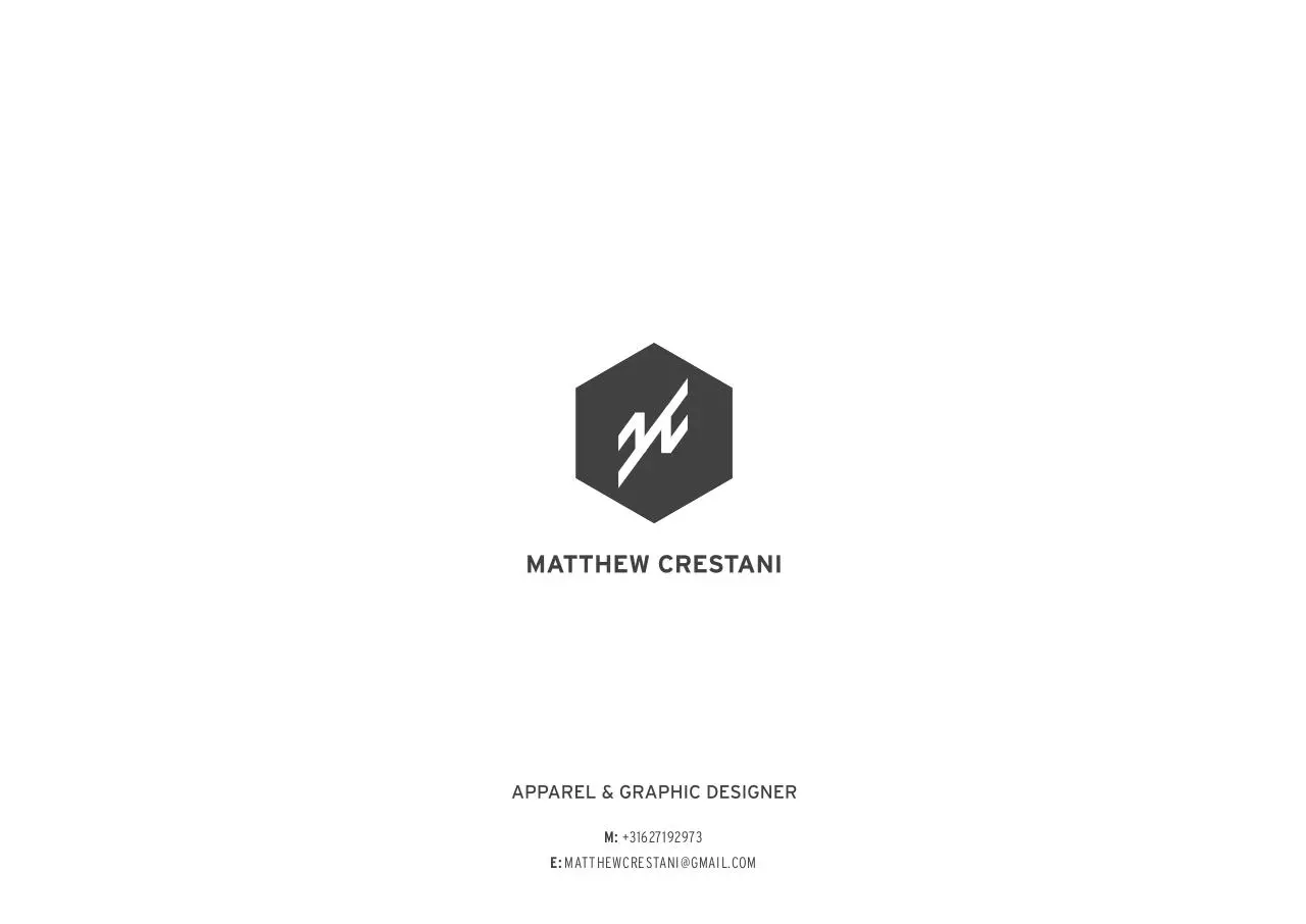 Page 1 of 16, Matthew Crestani Portfolio 2017