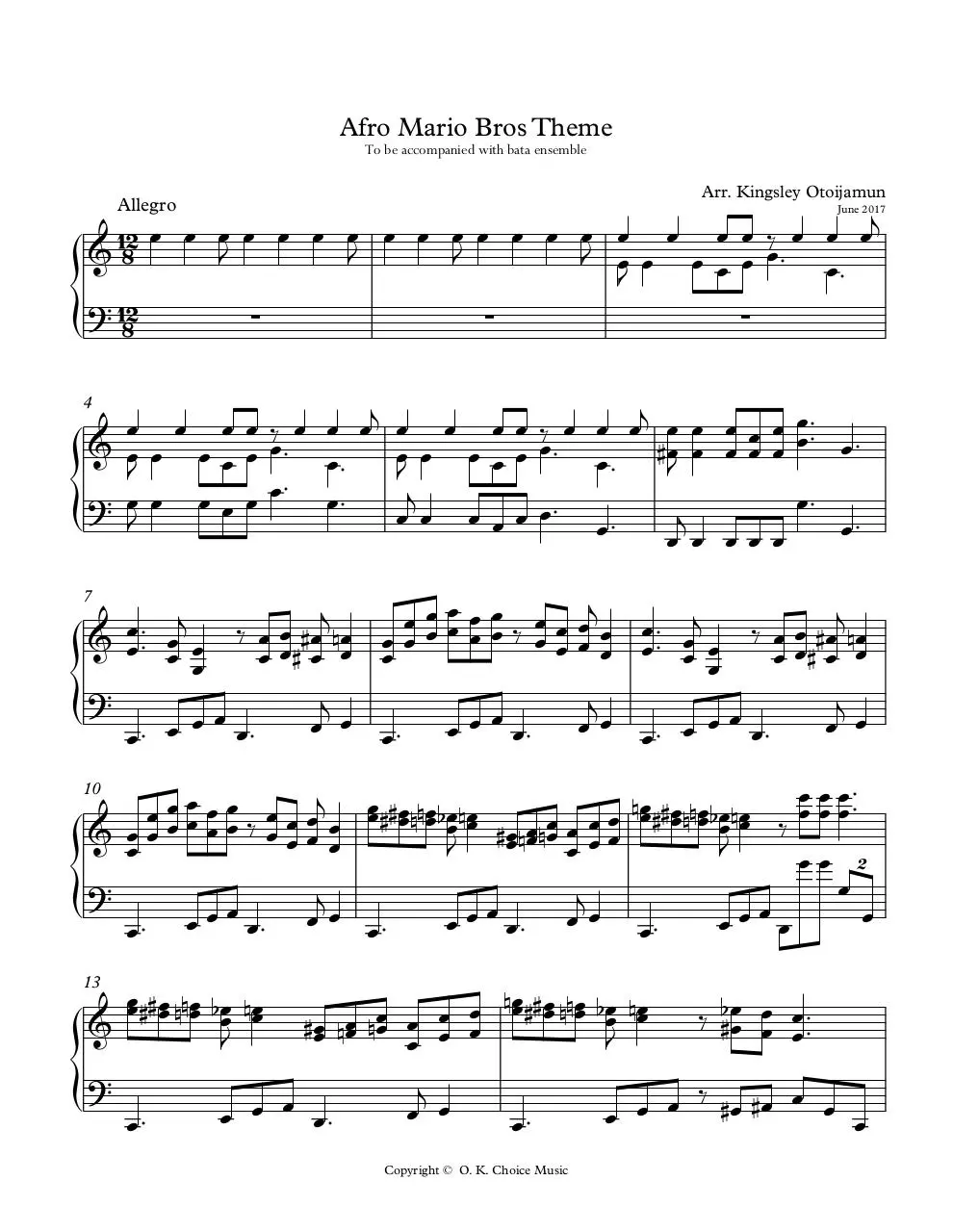 Page 1 of 3, Afro Mario Bros Theme