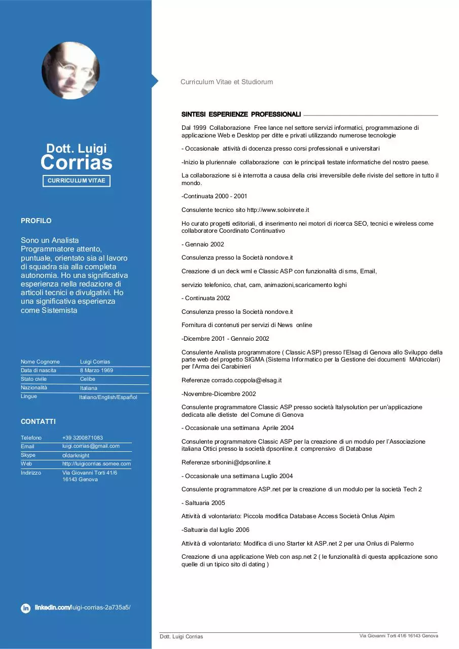 Page 3 of 5, Curriculum Luigi Corrias