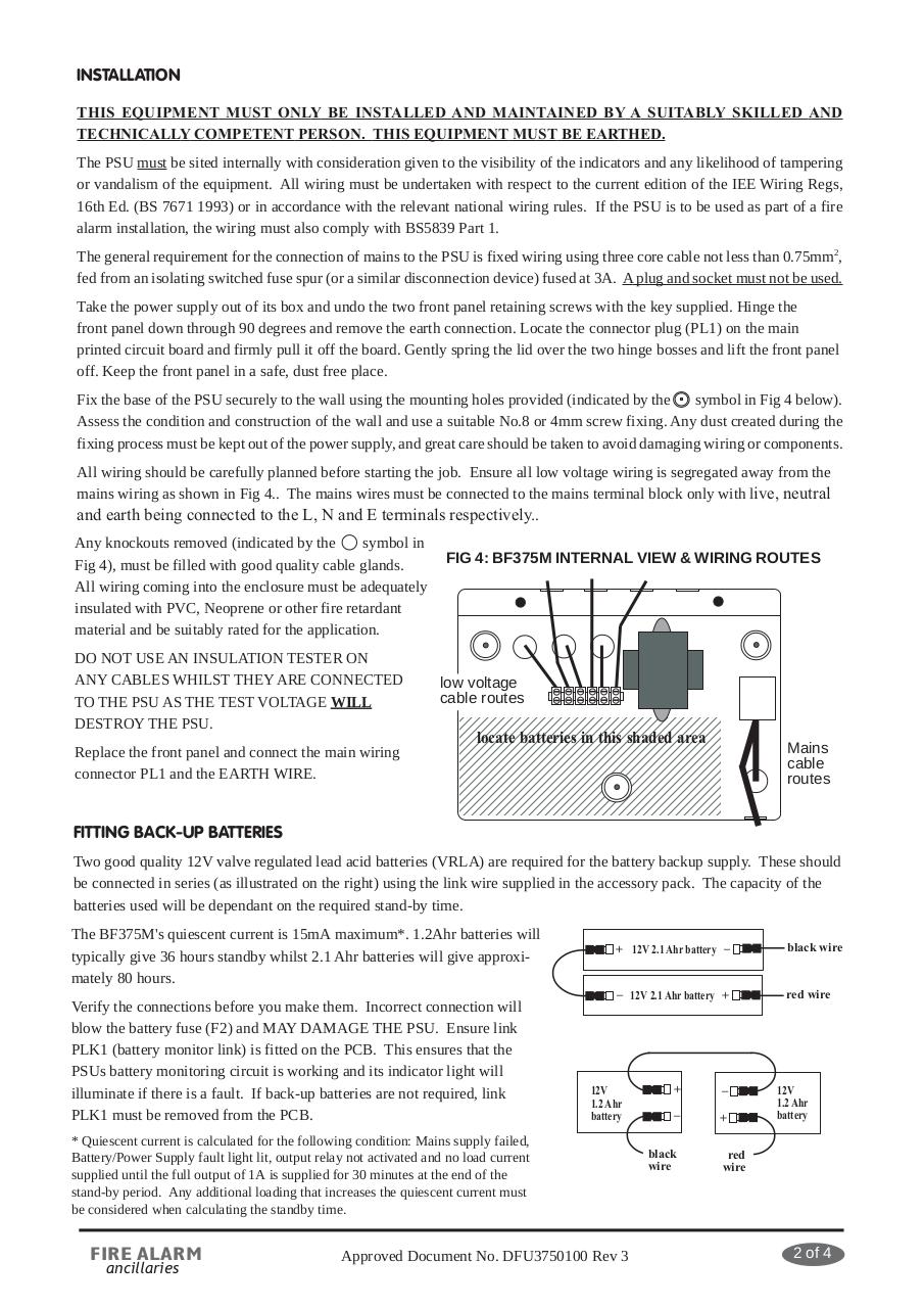 Document preview BF375M_24V_1A_ PSU_Insts_DFU3750100_rev3 (2).pdf - page 2/4