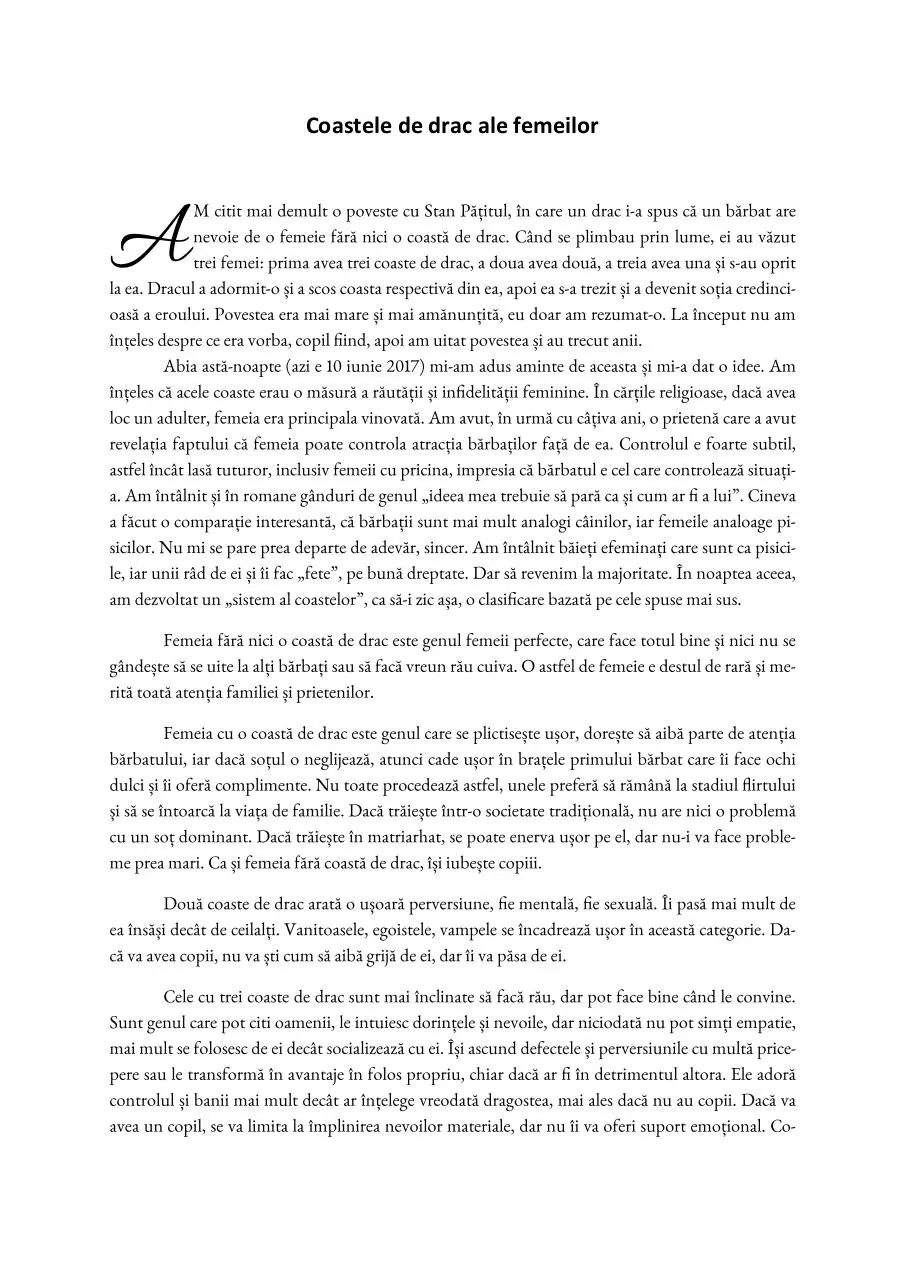 Page 1 of 2, Coastele de drac ale femeilor