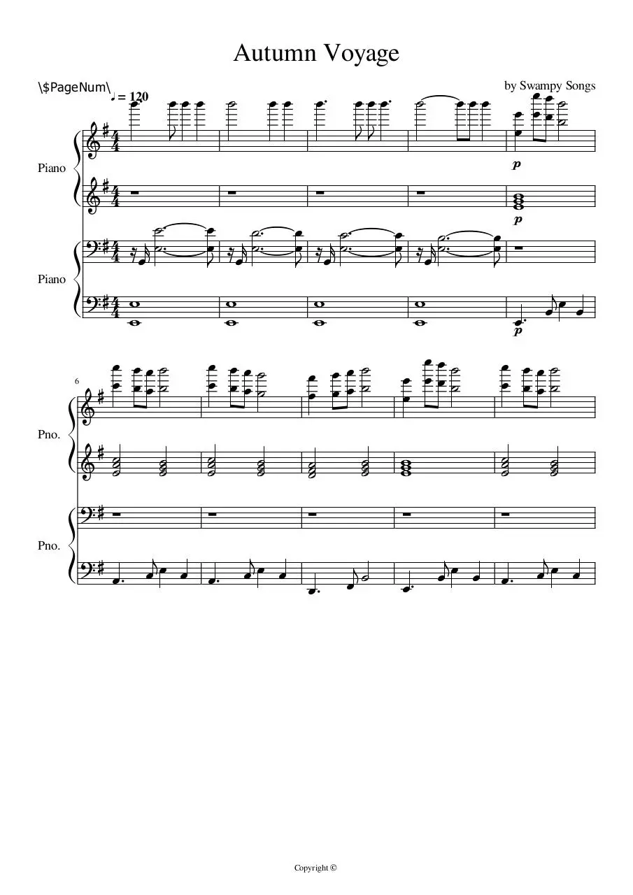 Page 1 of 7, Autumn Voyage