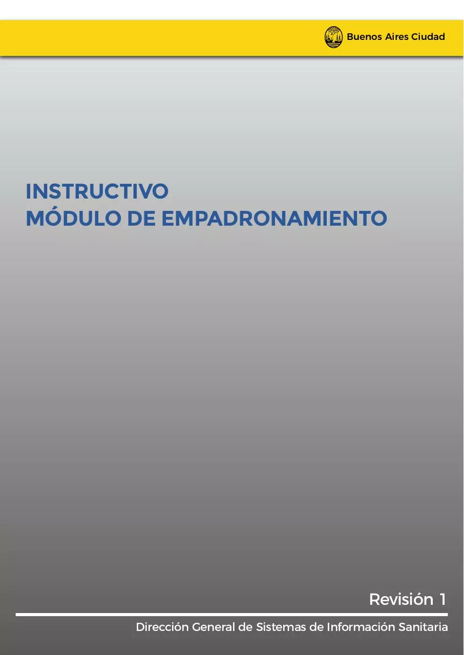 Page 1 of 14, Instructivo Módulo de Empadronamiento revision julio 1