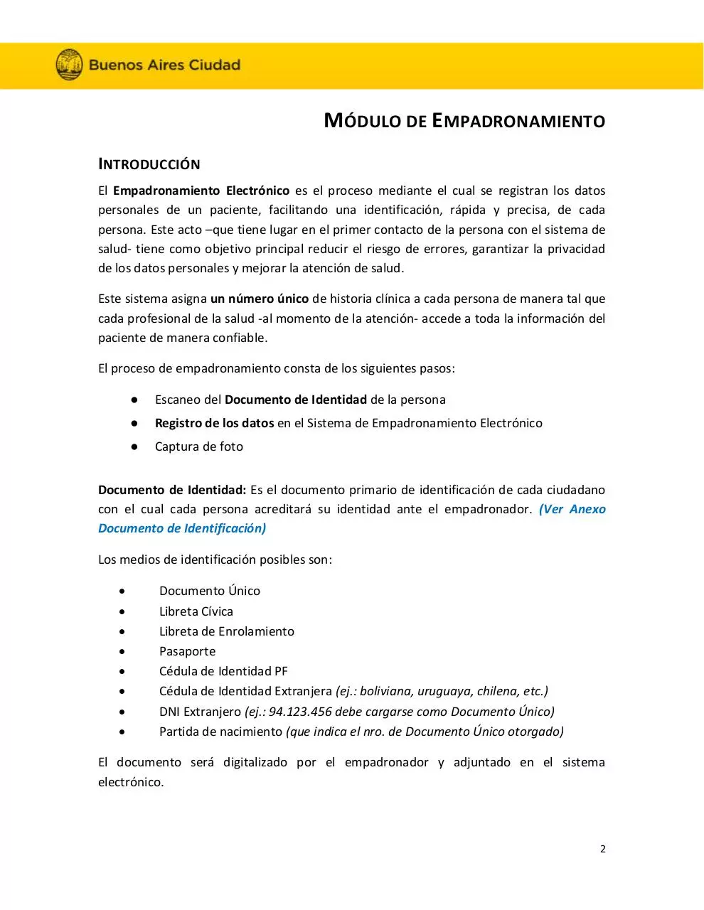 Page 3 of 14, Instructivo Módulo de Empadronamiento revision julio 1