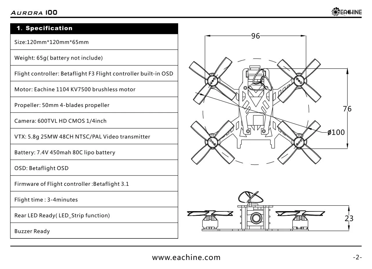 Page 3 of 24, Aurora 100 user manual