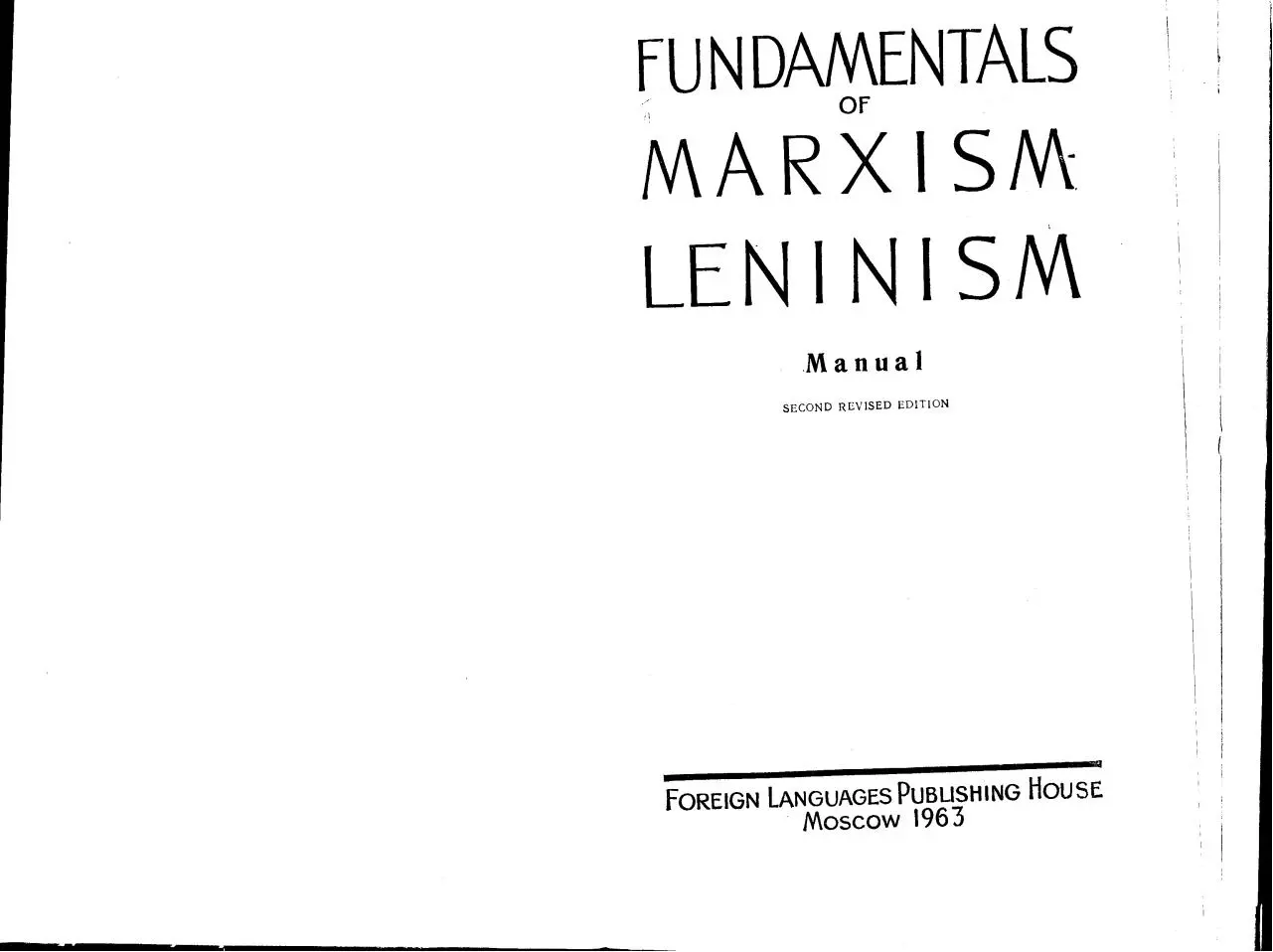 Page 1 of 372, Kuusinen, Otto Fundamentals of Marxism Leninism