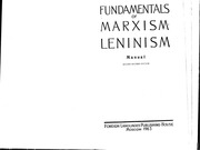 Page 1, Kuusinen, Otto Fundamentals of Marxism Leninism