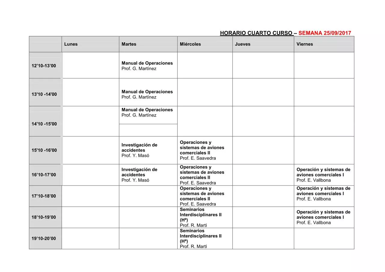 Page 2 of 12, Horario Cuarto 17 18