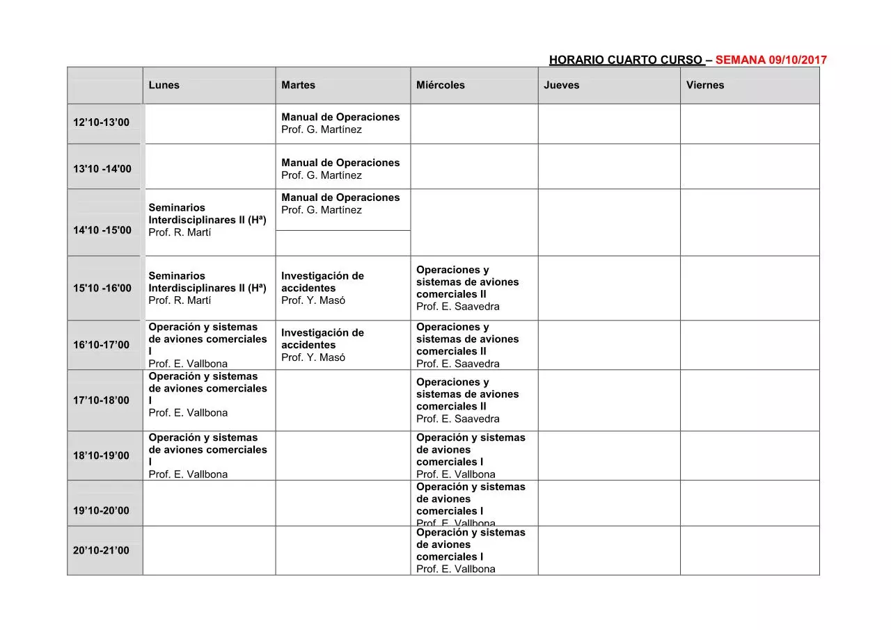 Page 4 of 12, Horario Cuarto 17 18