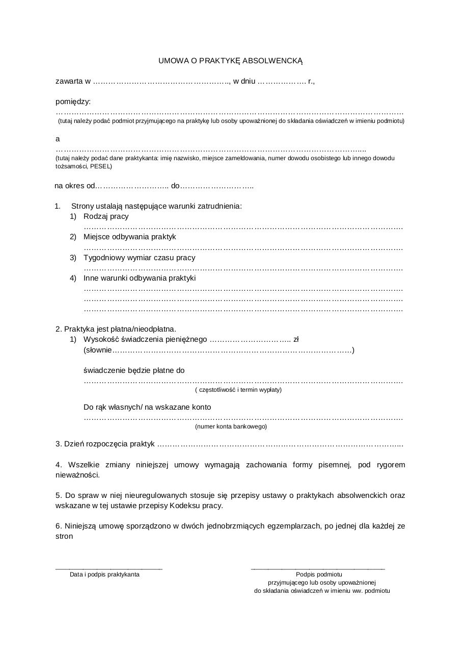 Document preview wzor-umowa-o-praktyke-absolwencka-z-omowieniem.pdf - page 1/1