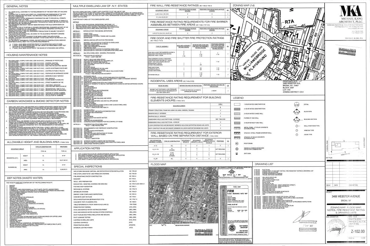 Page 2 of 29, 3466 Webster Ave Architecture
