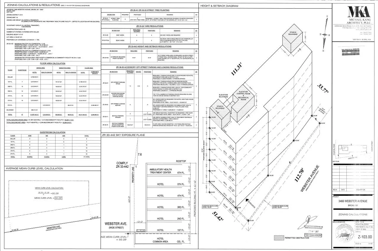 Page 3 of 29, 3466 Webster Ave Architecture