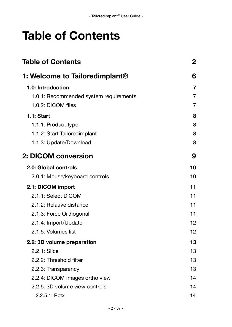 Tailoredimplant - User Guide.pdf - page 2/37