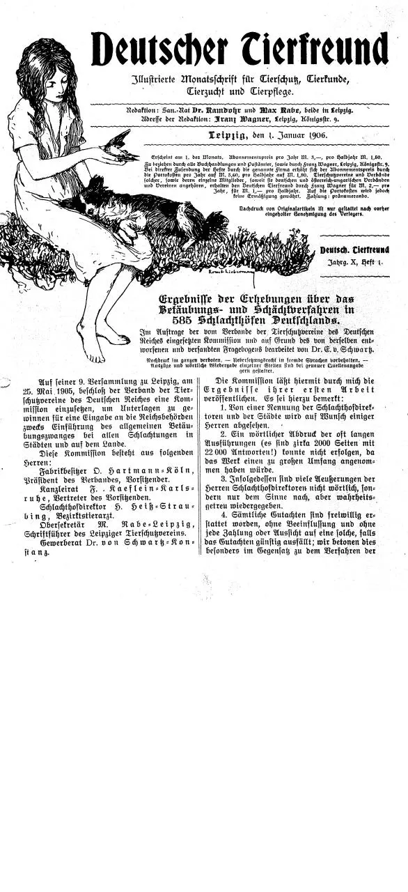 Page 1 of 50, 08 Deutscher Tierfreund 1906 gegen das Schächten